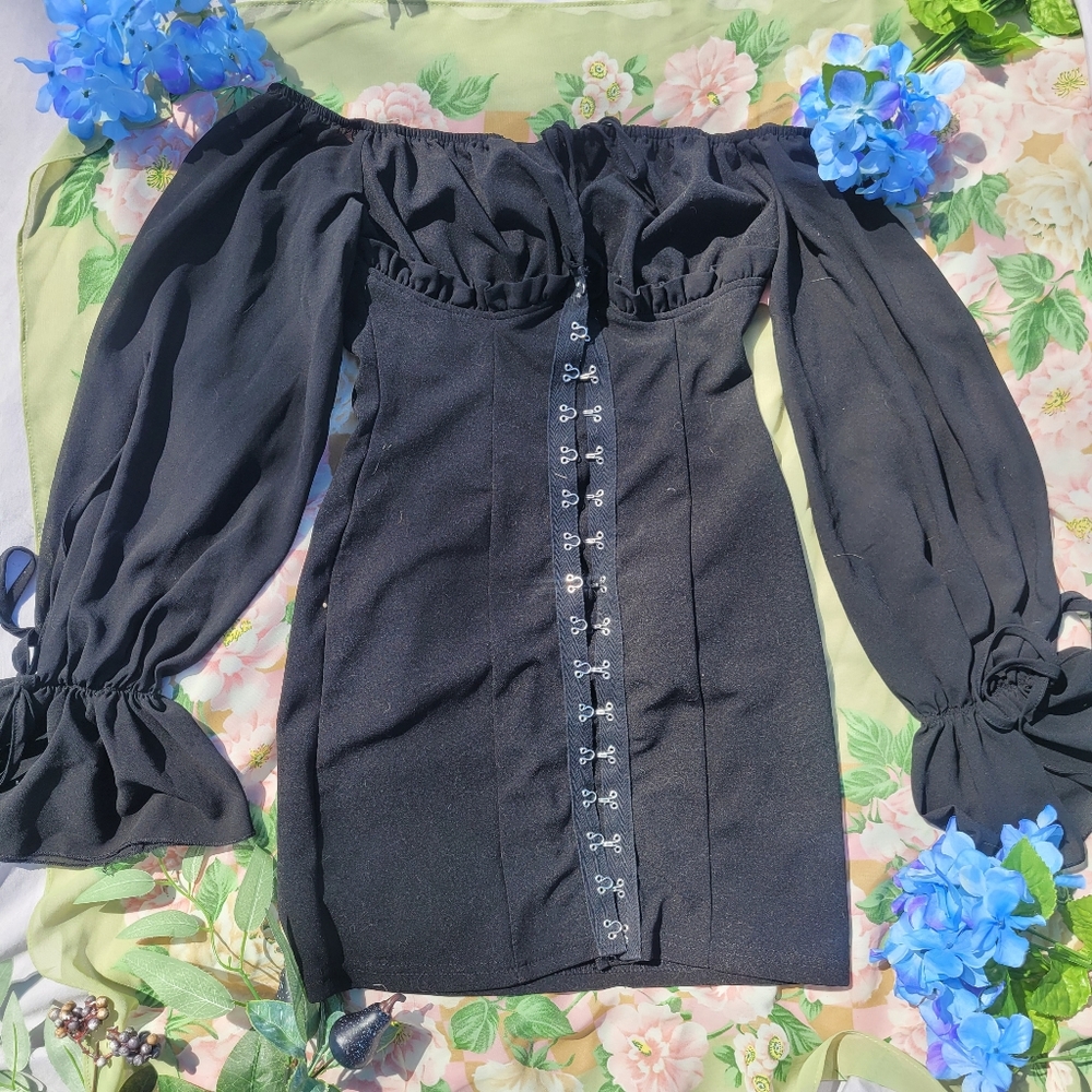 Pretty Little Thing LBD Fairy Fairycore Whimsygoth Bodycon Mini Dress